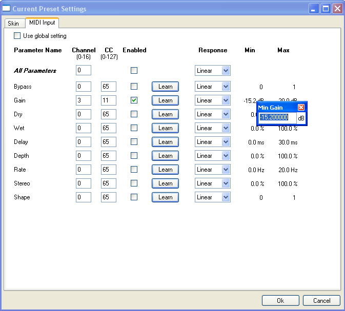 Step 11 - Double click on the values to set them with more precision